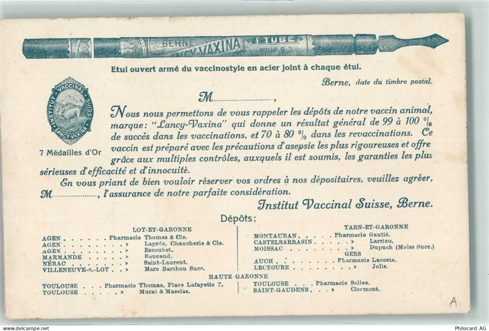 3000 Bern Berne KEINE AK Brücke Lancy Vaxina Impfung - 10606766