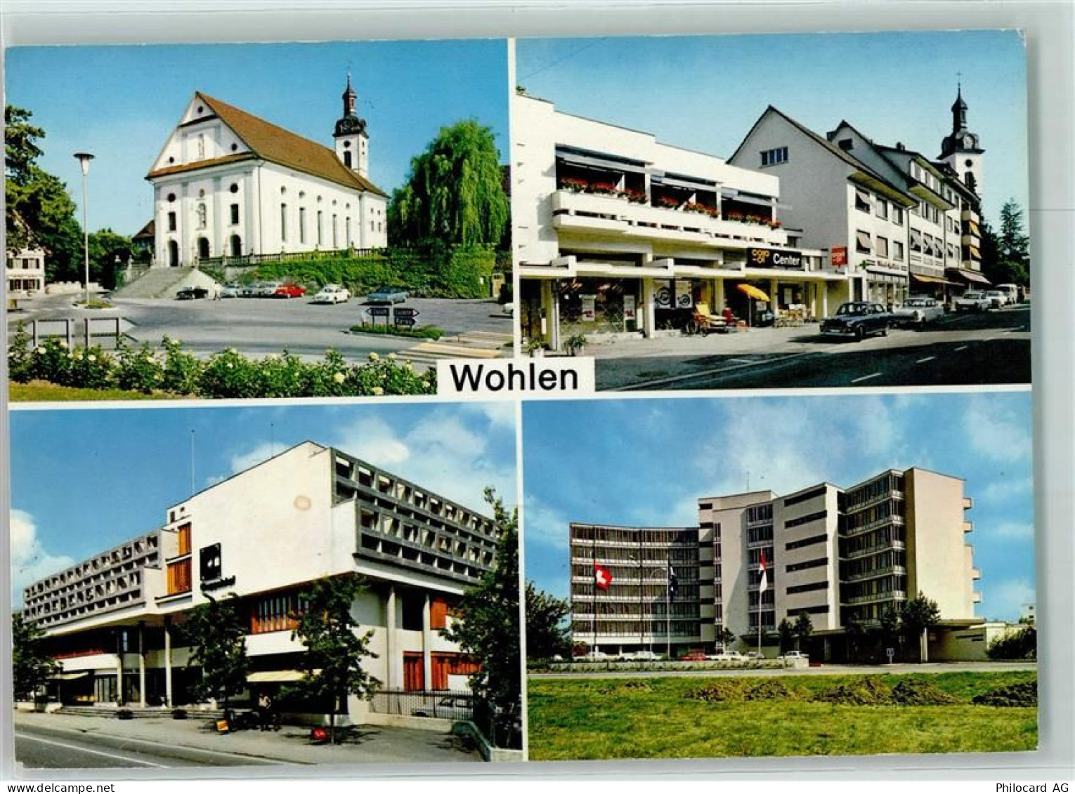 3033 Wohlen b. Bern Gebrauchsspuren Kirche Einkaufcenter Oldtimer Fahrra... - 10497425