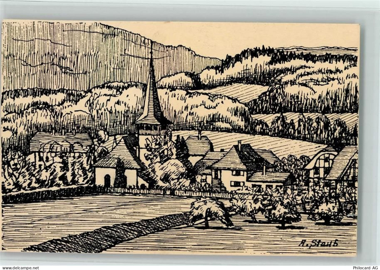 3033 Wohlen b. Bern - sign. A. Staub Pfarrgaus - 13221319