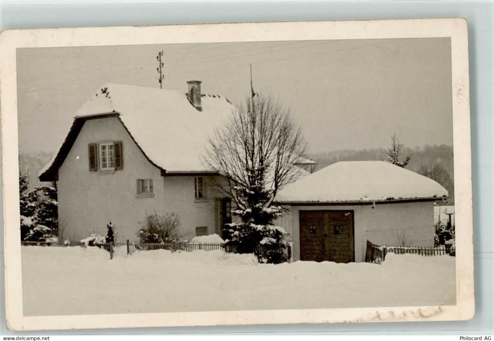3047 Bremgarten b. Bern Seftau Privatfoto AK Wohnhaus Winter Ort handsch... - 13282781
