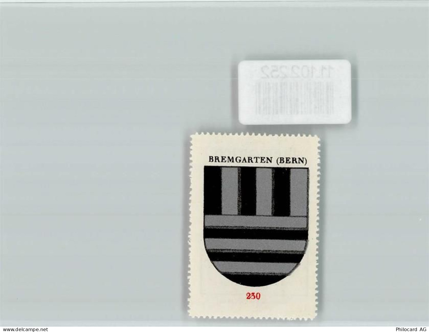 3047 Bremgarten b. Bern Seftau - Vignette Wappen Kaffee Hag ca 1920-1940... - 11102252