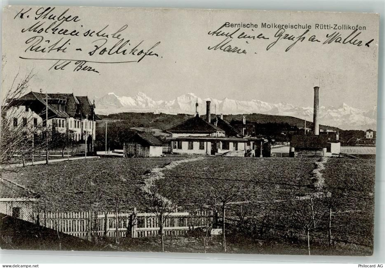 3052 Rütti Zollikofen 1917 Foto AK Molkereischule - 13552127