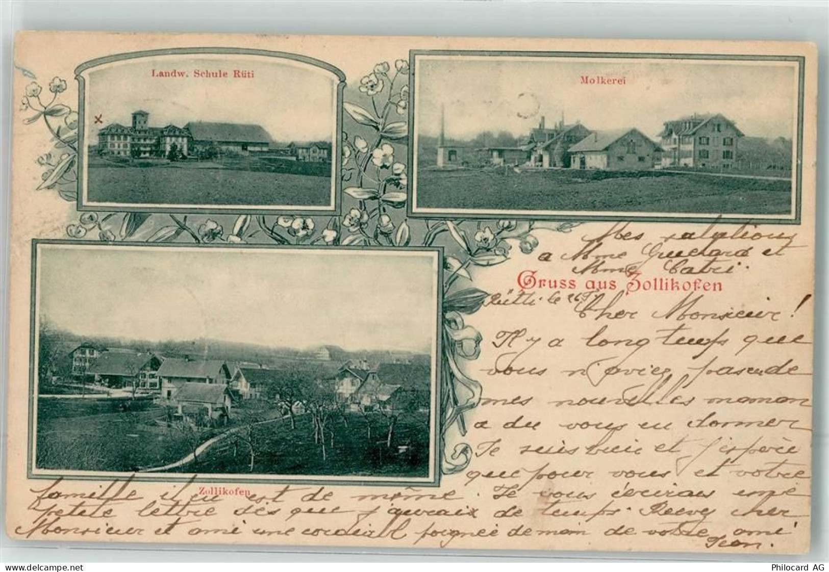 3052 Zollikofen 1900 - Landw. Schule Rüti Molkerei - 13623224