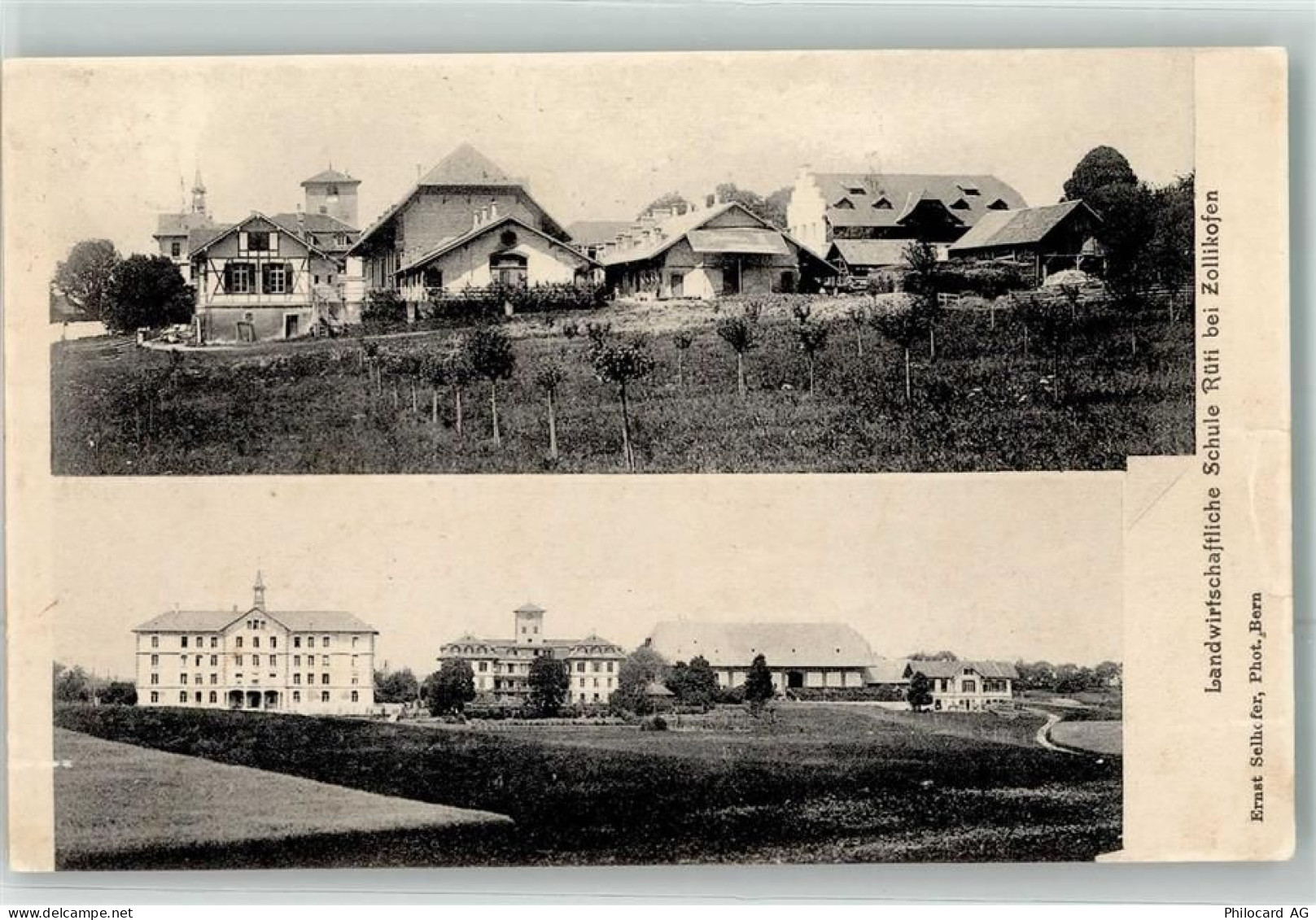 3052 Zollikofen 1908 Gebrauchsspuren Landwirtschaftliche Schule Rütti - 10645532