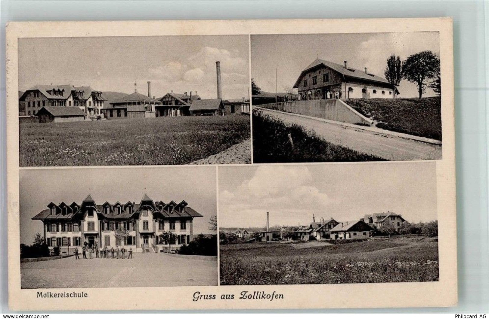 3052 Zollikofen 1917 Foto AK Molkerei- Schule - 13673430