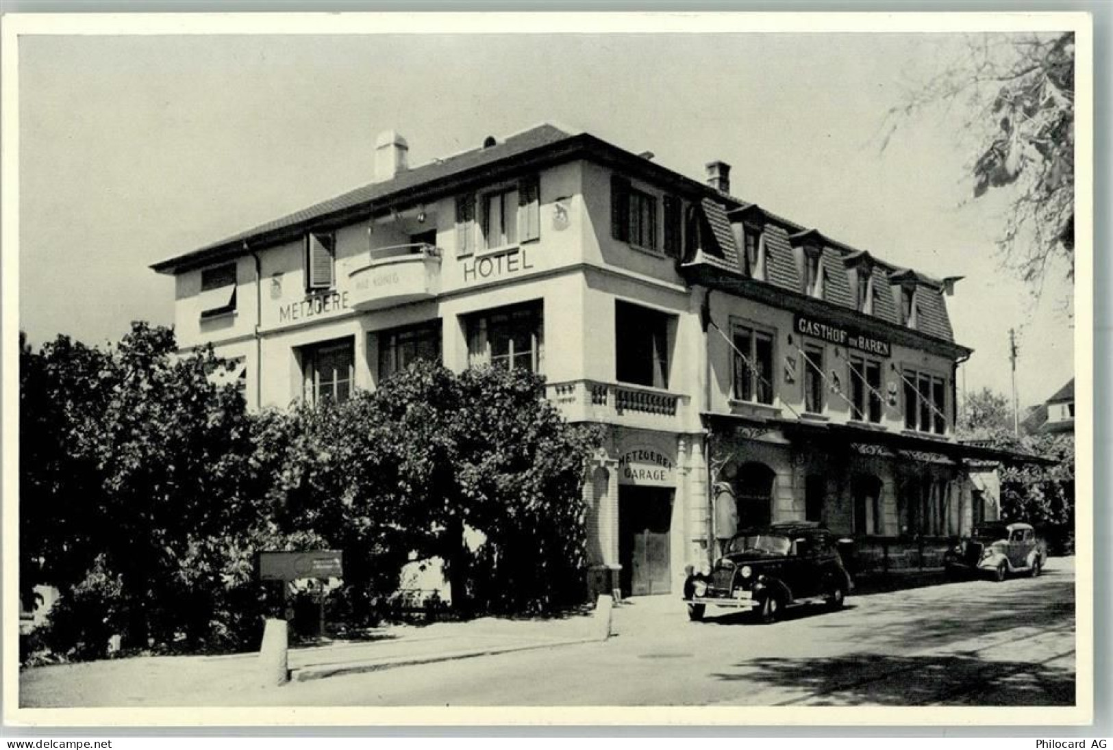 3052 Zollikofen Foto AK Auto Gasthaus zum Bären Metzgerei - 13306152