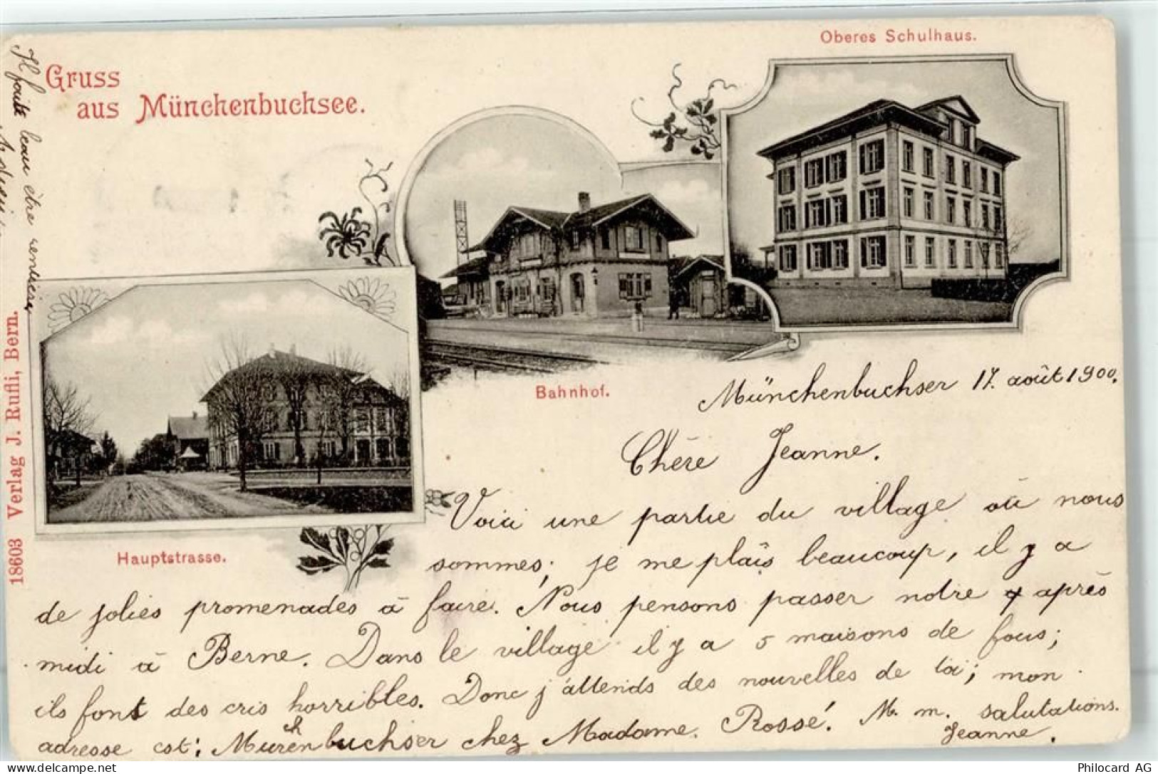 3053 Münchenbuchsee 1900 - Hauptstraße Bahnhof - 52039150