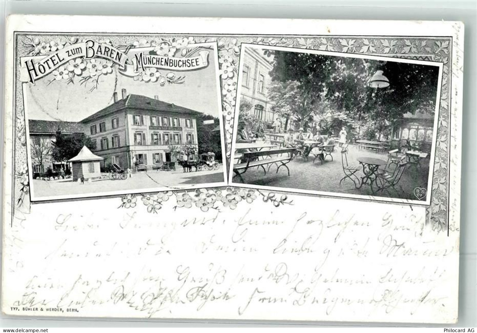 3053 Münchenbuchsee 1902 - Hotel zum Bären Bahnpost Zug 255 Nr. 15 - 13623184