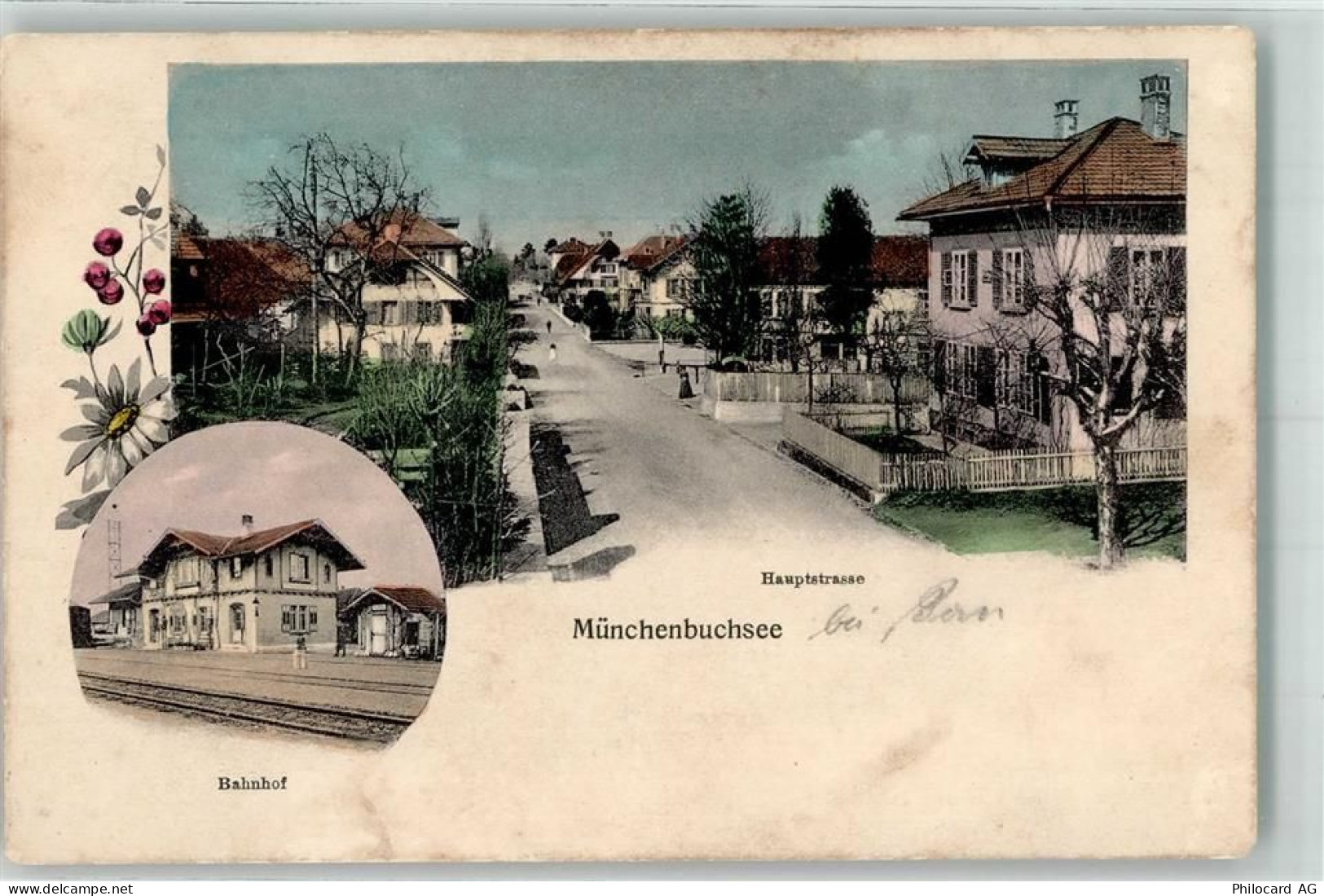 3053 Münchenbuchsee 1911 - Hauptstrasse Bahnhof - 13636443