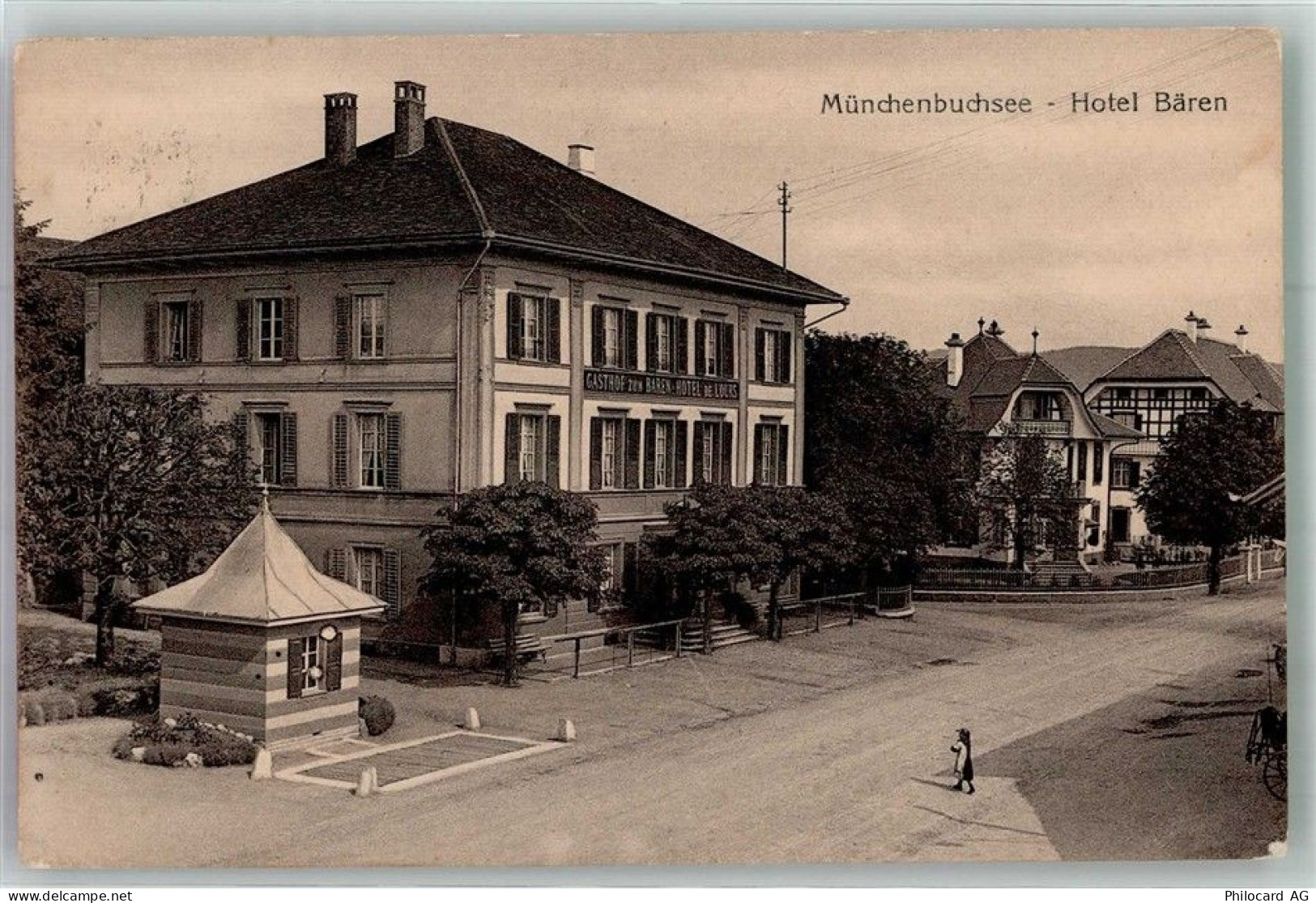 3053 Münchenbuchsee 1920 Foto AK Hotel Bären - 13597730