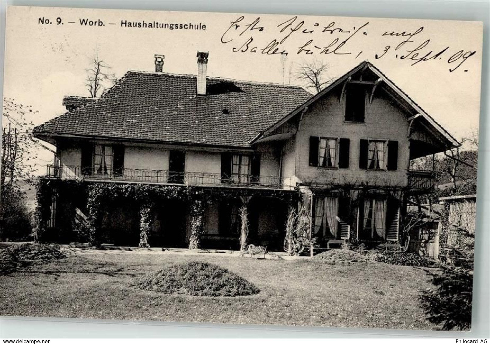 3076 Worb 1909 Foto AK Haushaltungsschule - 10735123