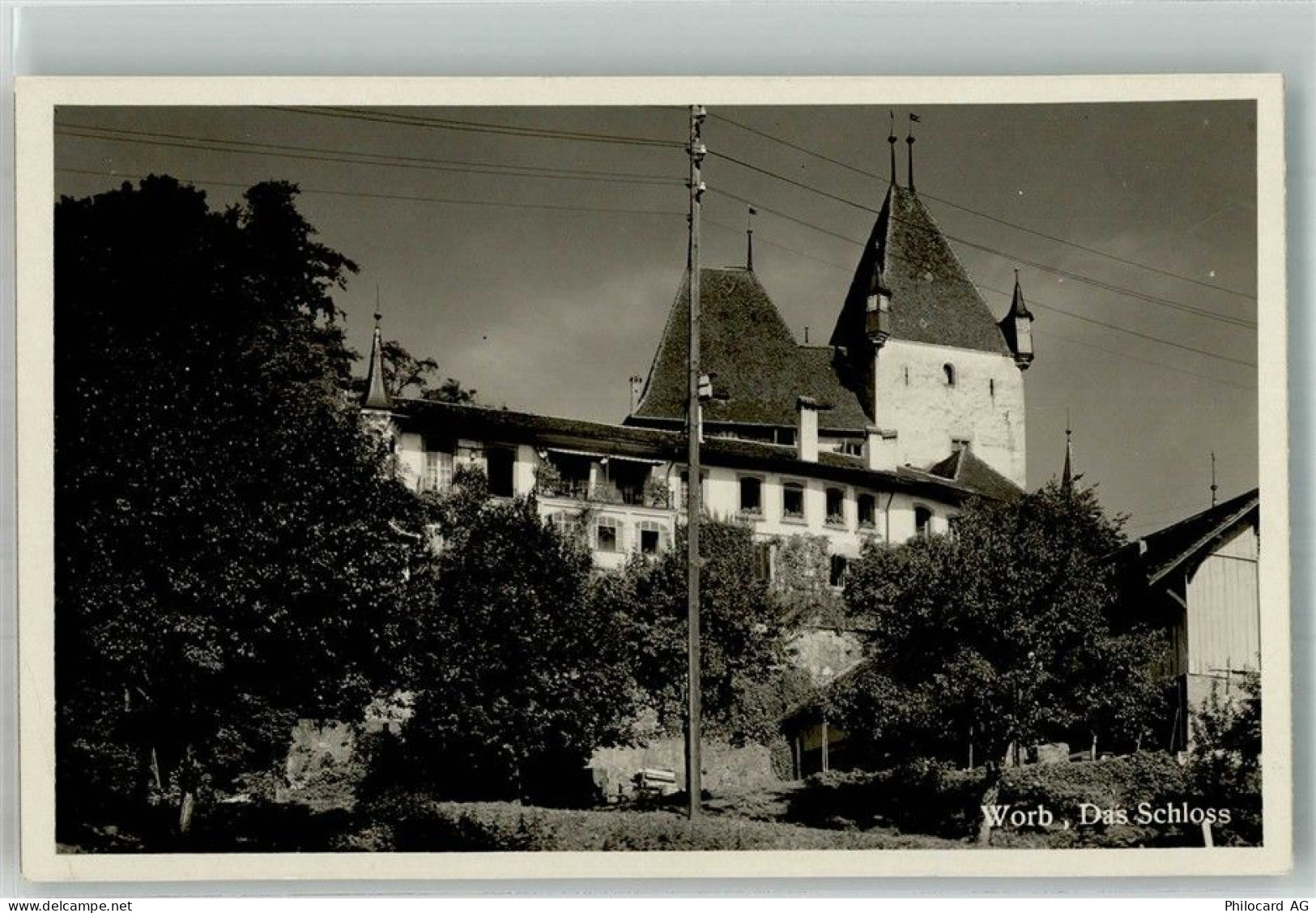 3076 Worb 1934 Foto AK Schloss - 10742564