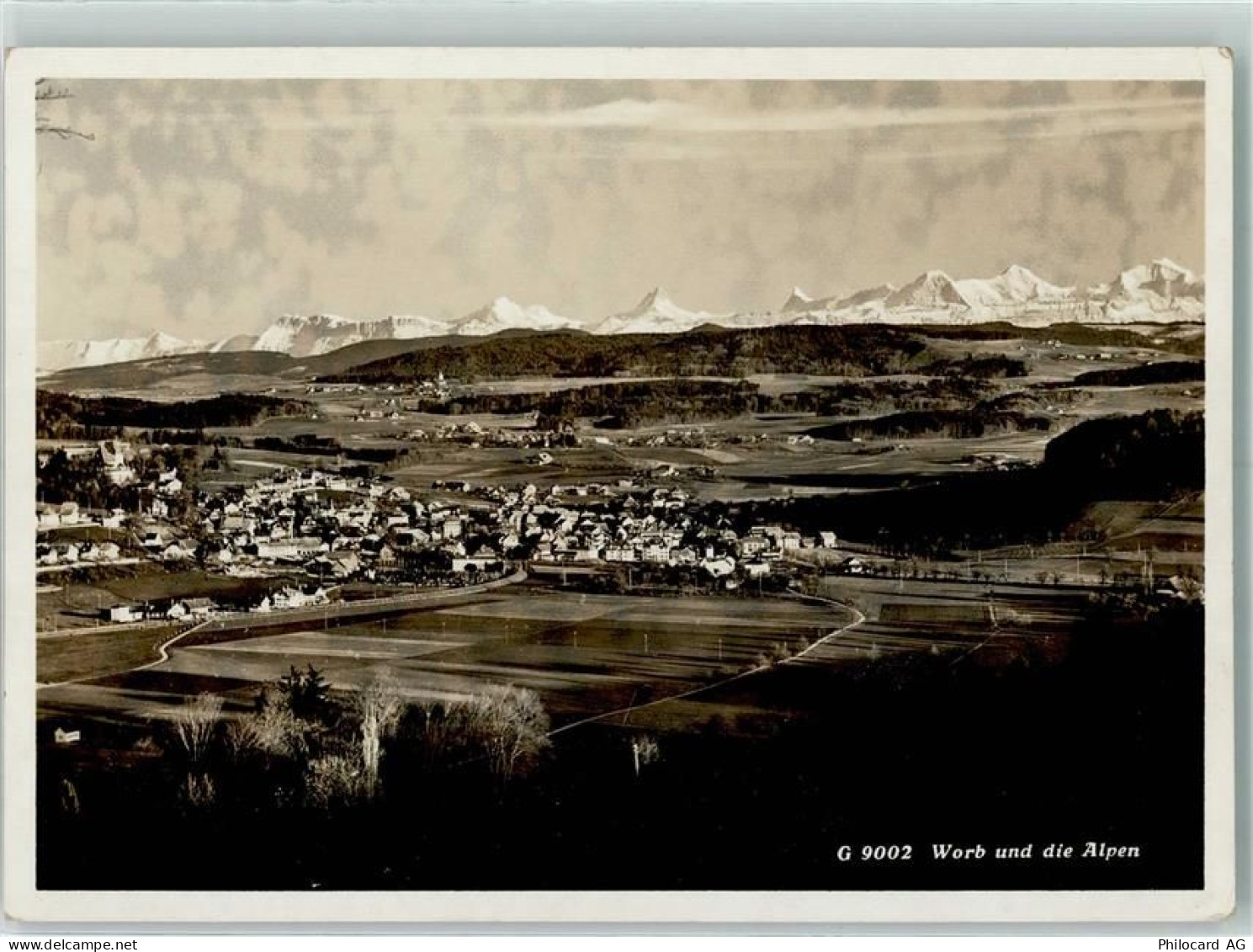 3076 Worb FOTO KEINE AK Worb und die Alpen - 13137570