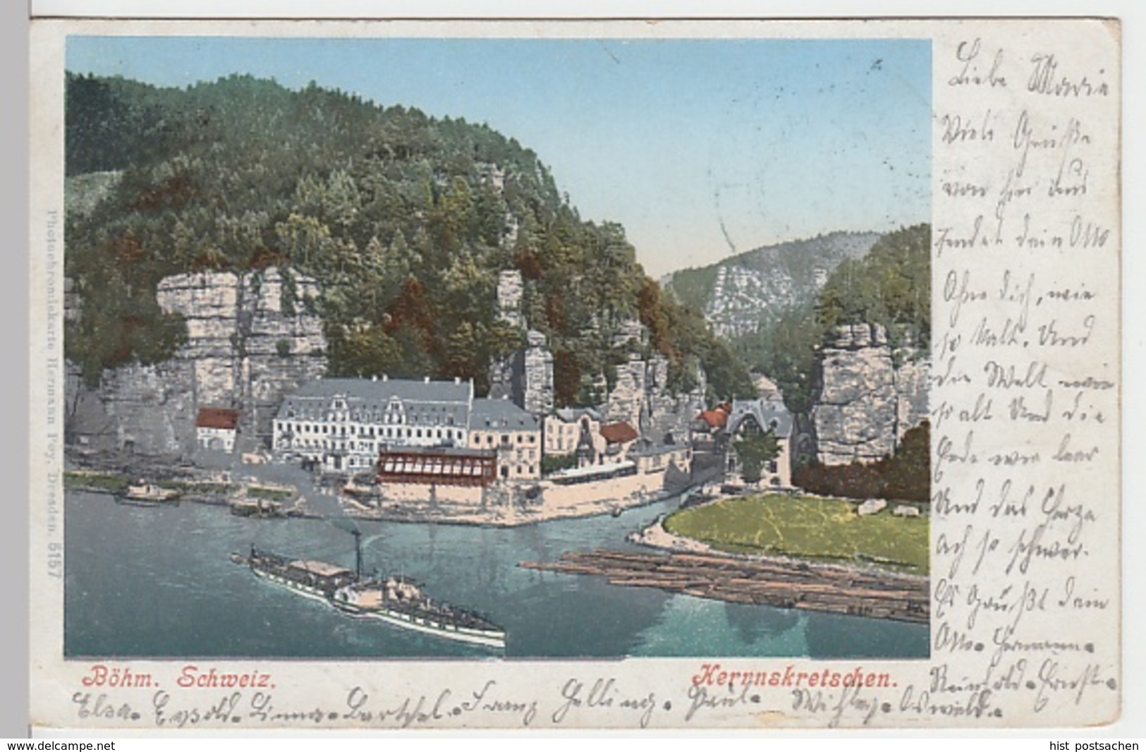 (30940) AK Herrnskretschen, Hrensko, 1902