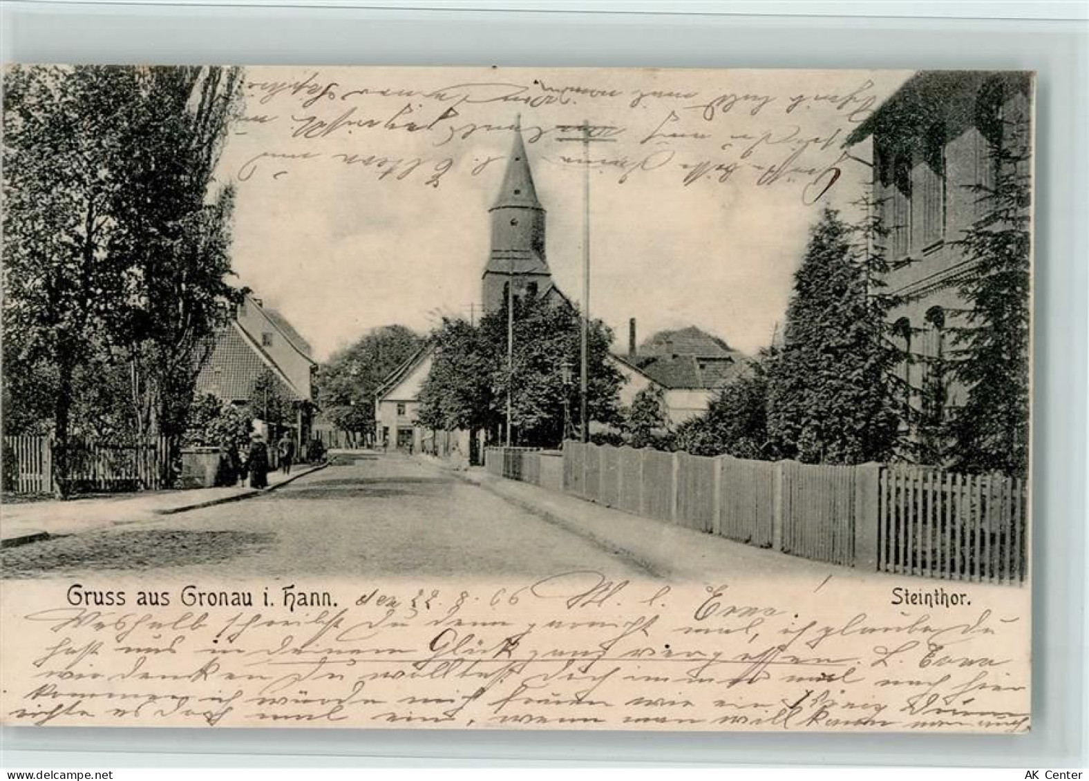 31028 W3212 Gronau (Leine) 1906 - Steintor, gute Erhaltung AK - 13073112
