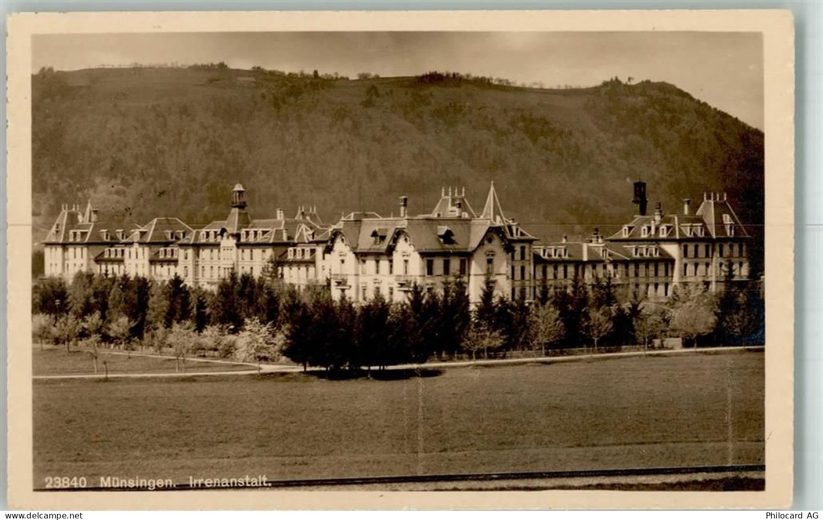 3110 Münsingen 1914 Foto AK Krankenhaus Irrenanstalt - 10735281