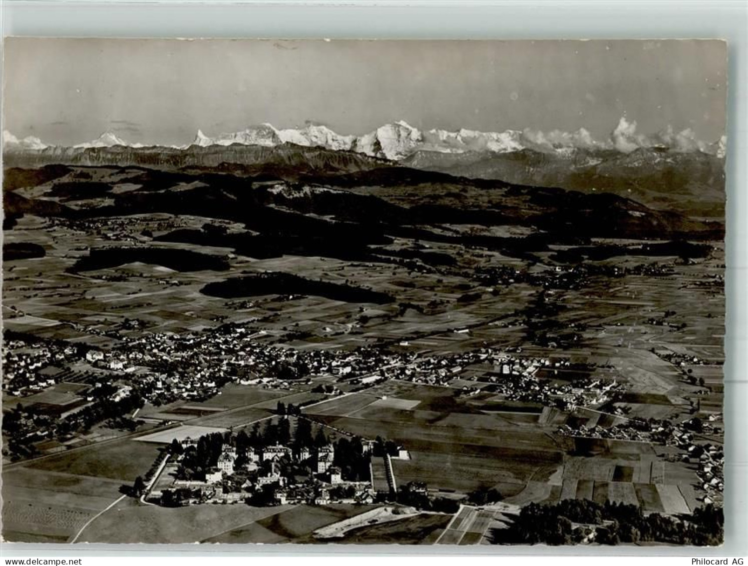 3110 Münsingen 1954 Foto AK Fliegeraufnahme - 38025221