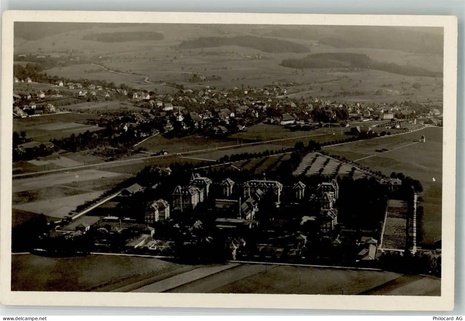 3110 Münsingen Foto AK Fliegeraufnahme Krankenhaus - 10735212