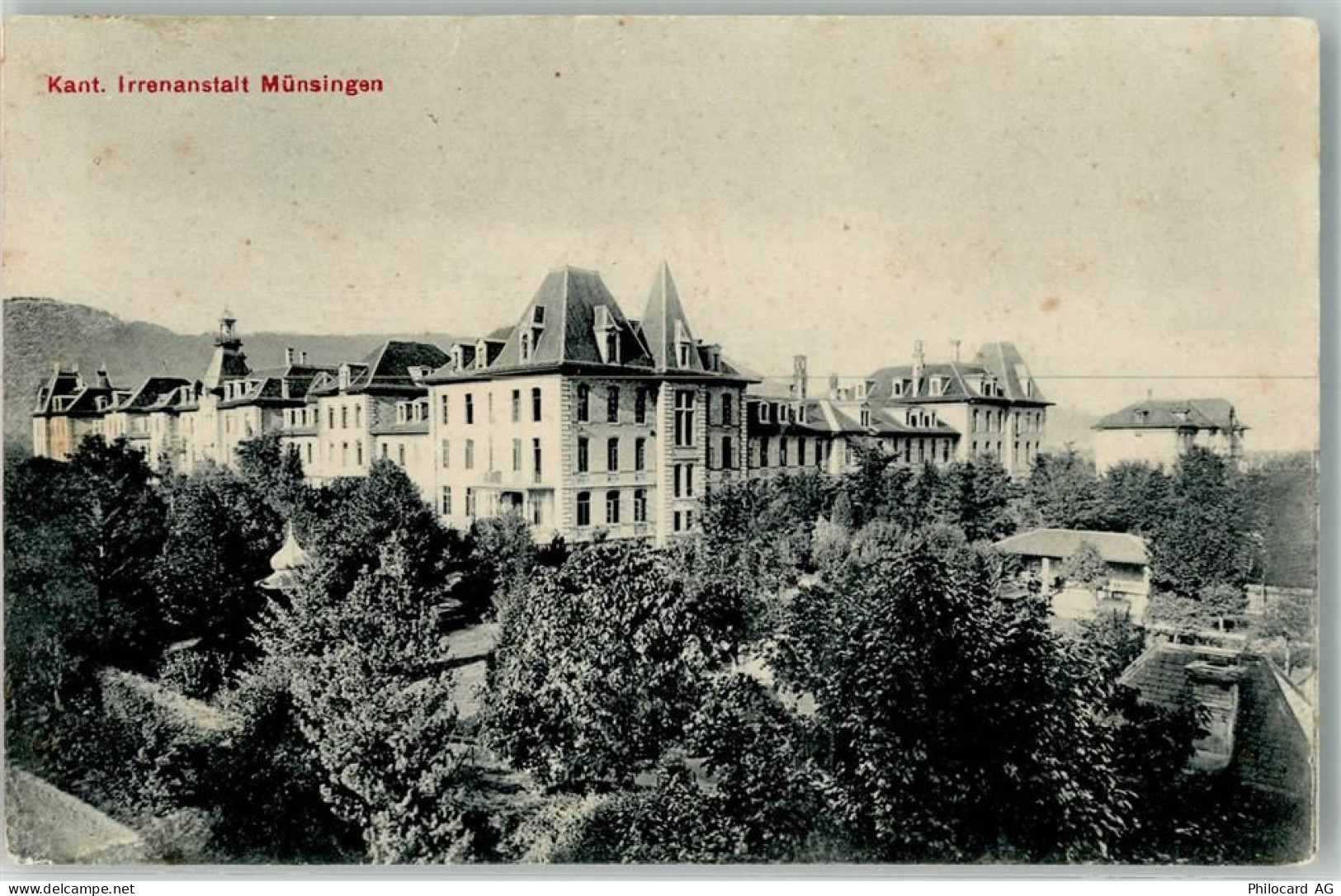3110 Münsingen Foto AK Krankenhaus Kant. Irrenanstalt - 10735280