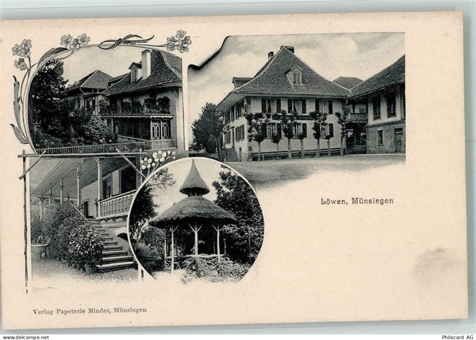 3110 Münsingen Foto AK Pension Löwen - 13596363