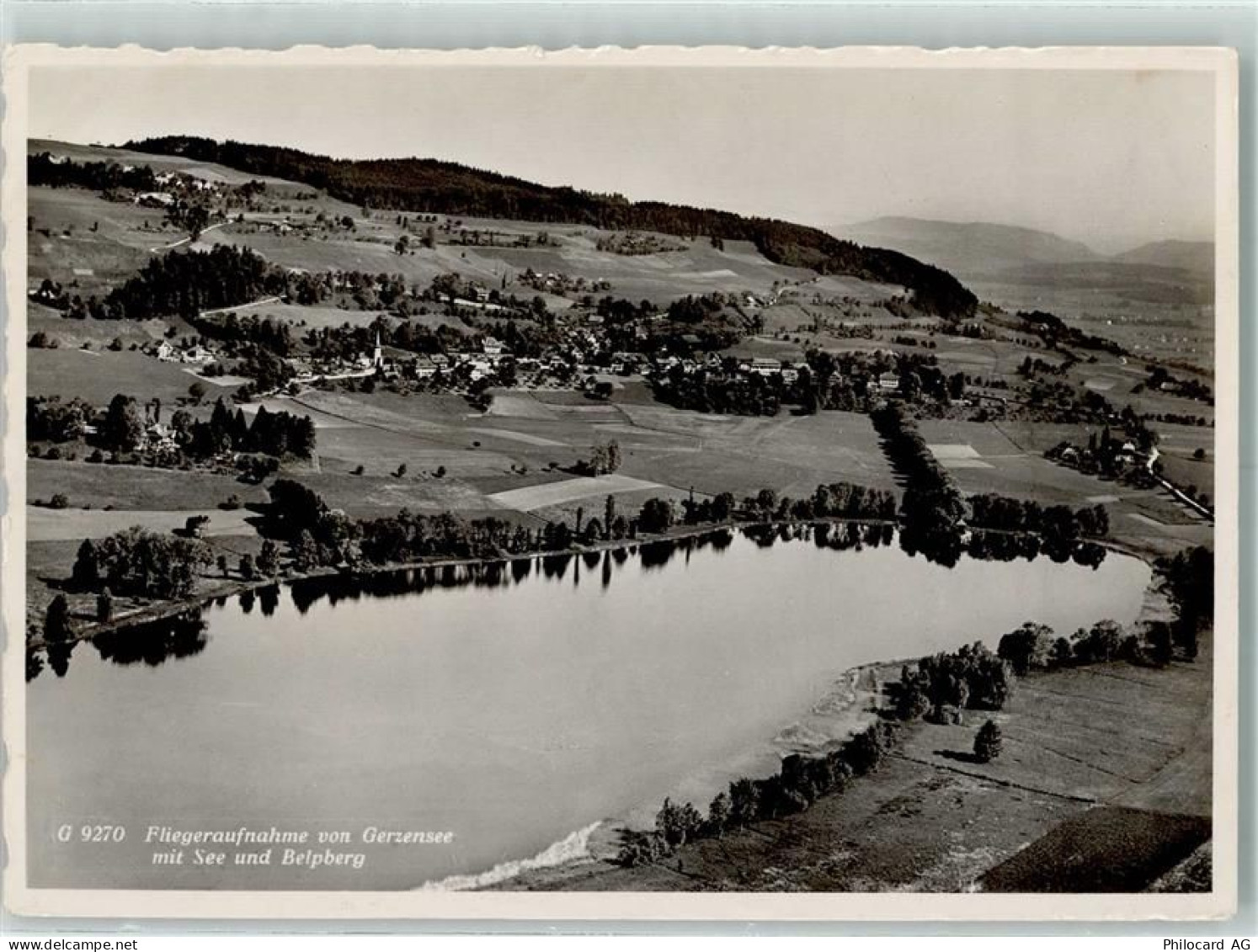 3115 Gerzensee - Fliegeraufnahme mit See und Belpberg - 13133690