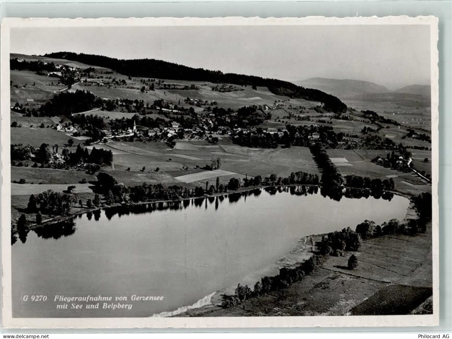 3115 Gerzensee Gebrauchsspuren Fliegeraufnahme See und Belpberg - 10302801