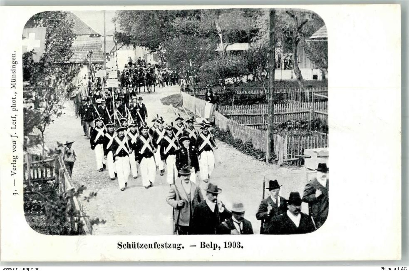 3123 Belp 1903 Foto AK Schützenfest Schützenfestzug - 13568195