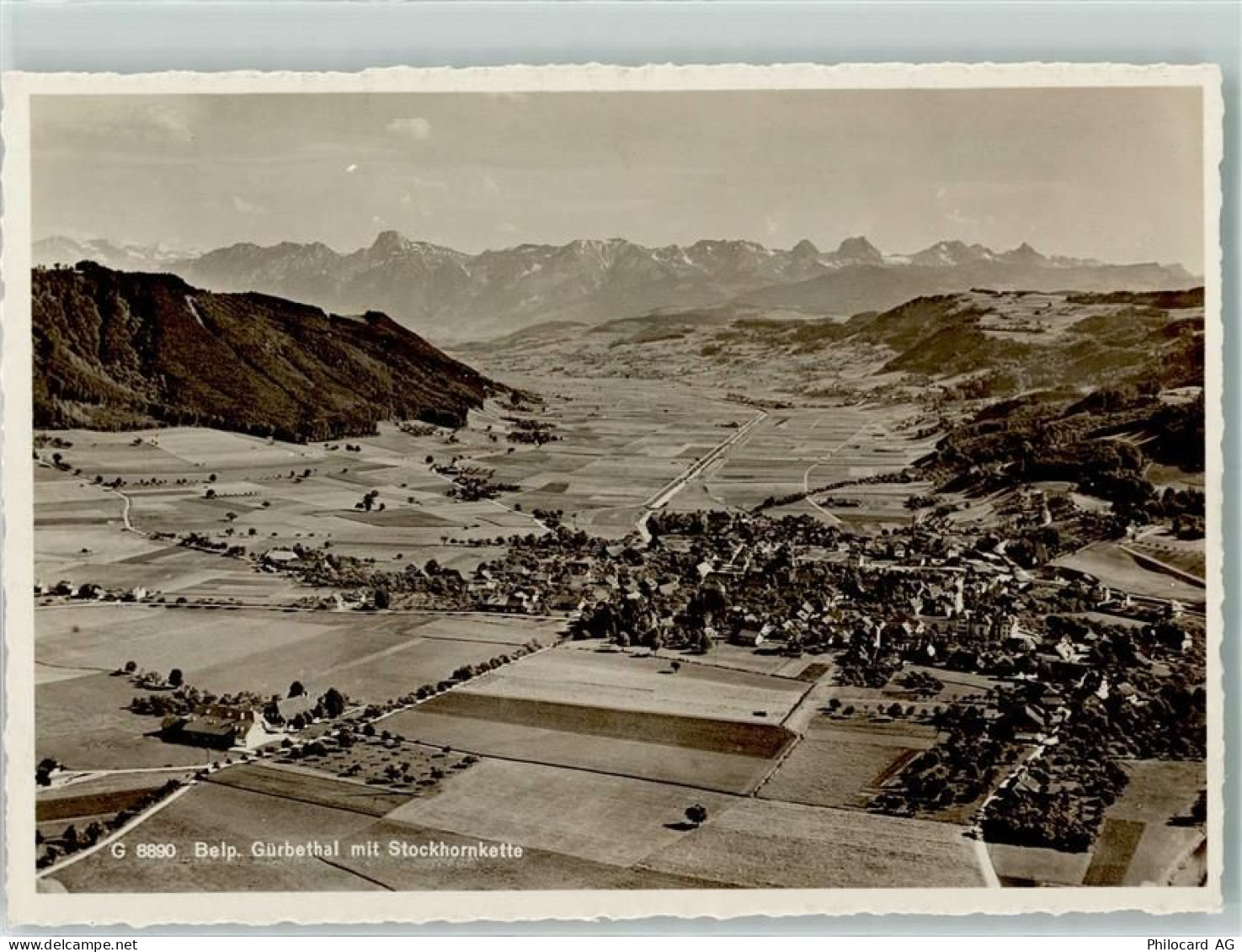 3123 Belp - Fliegeraufnahme Gürbethal mit Stockhornkette - 13137723
