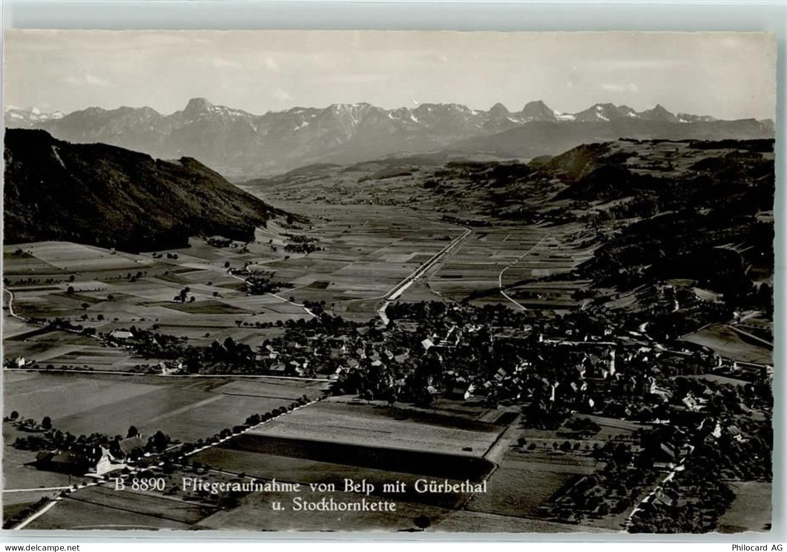 3123 Belp - Fliegeraufnahme mit Gürbethal und Stockhornkette - 13137863