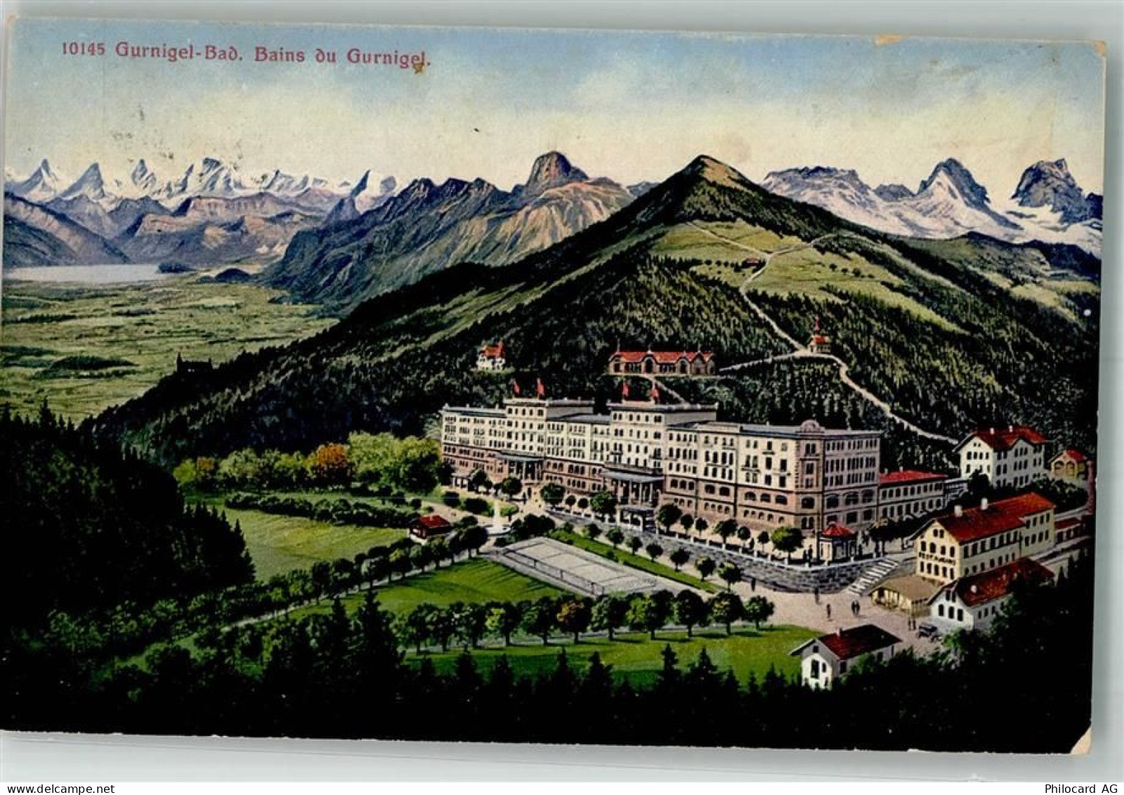 3132 Riggisberg 1919 Foto AK Hotel Gurnigelbad - 38021716