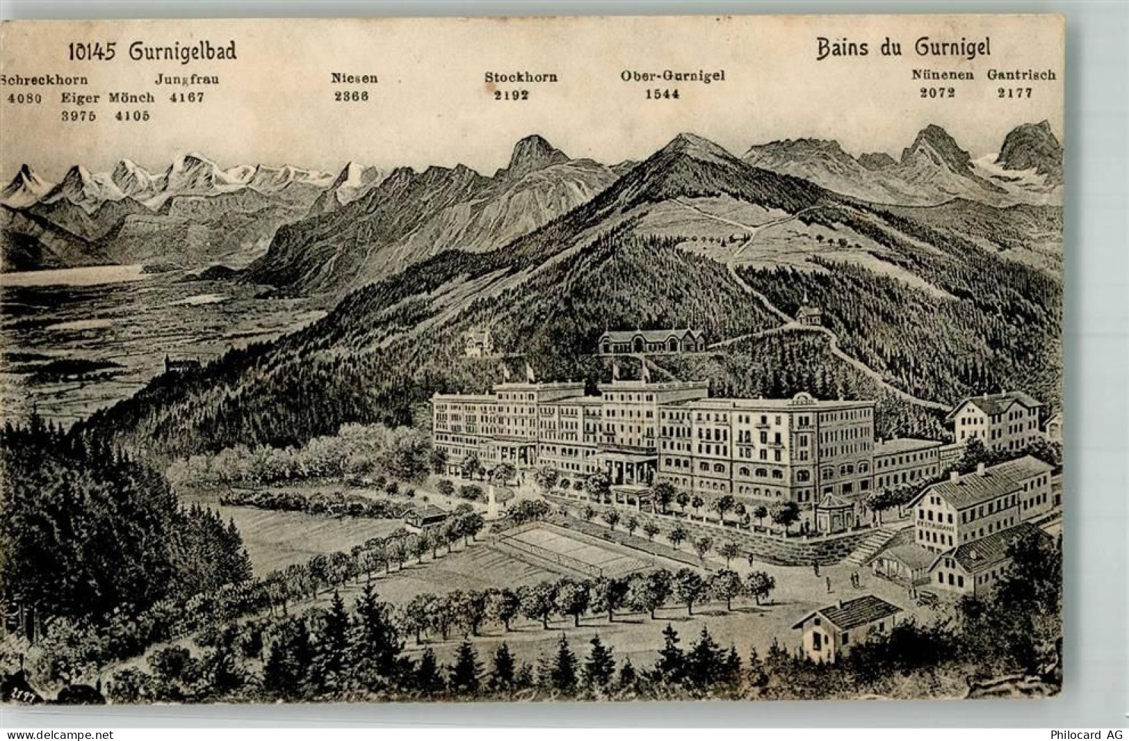 3132 Riggisberg 1927 Foto AK Hotel Gurnigelbad - 38021719