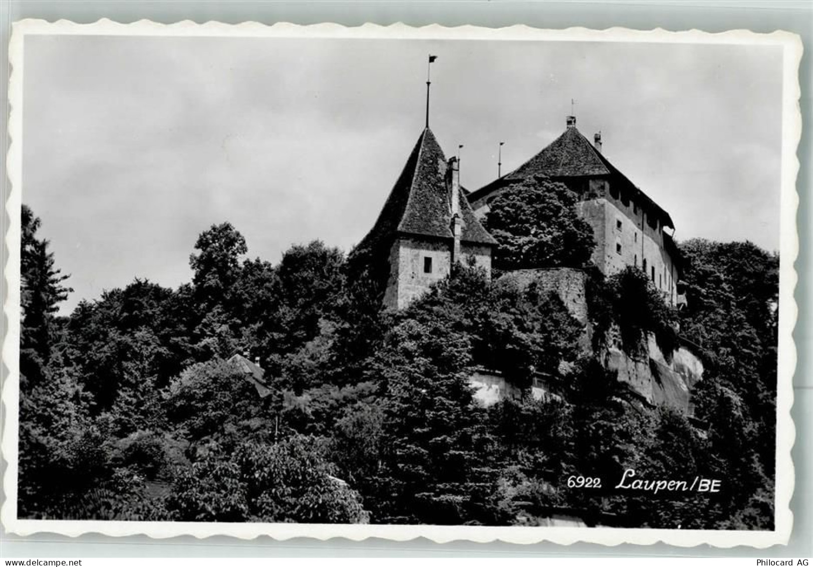 3177 Laupen BE 1952 Foto AK Burg Schloss - 38022779