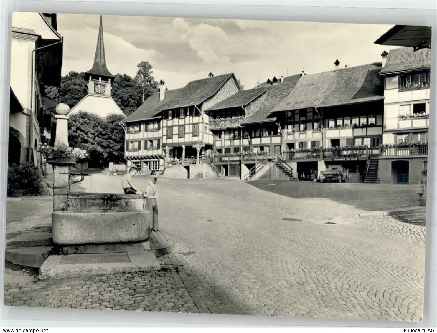 3177 Laupen BE - Brunnen Kirche Straße - 51714594