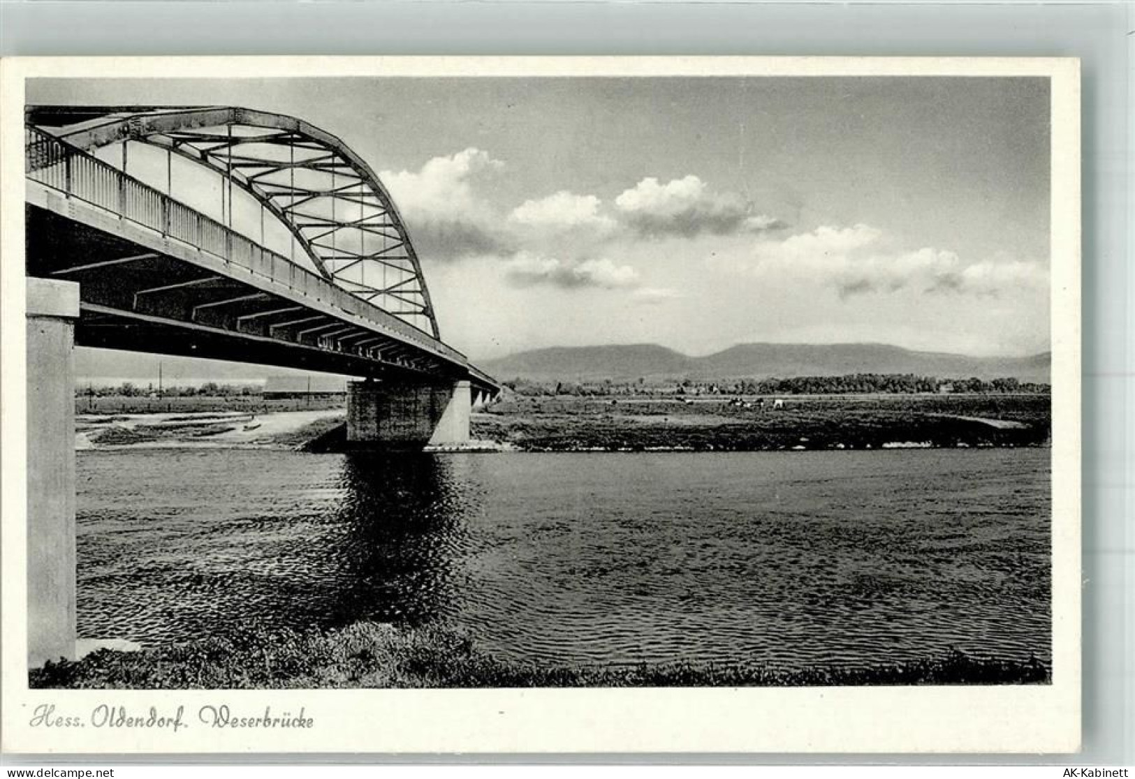 31840 W3253 Hessisch Oldendorf Foto AK Weserbrücke - 38044746