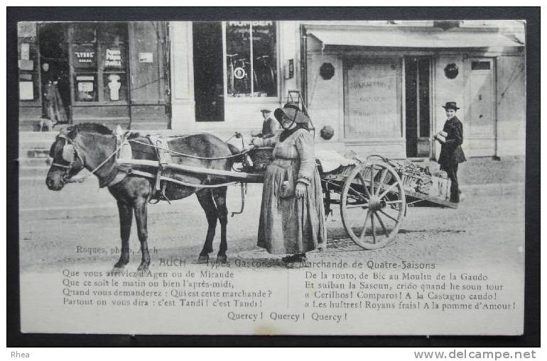 32 AUCH - marchande 4 saisons - attelage cheval