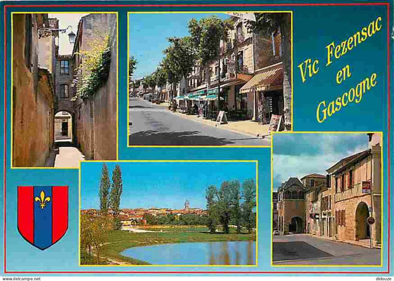 32 - Vic-Fezensac - Multivues - Commerces - Blasons - Flamme Postale de Vic-Fezensac - CPM - Voir Scans Recto-Verso