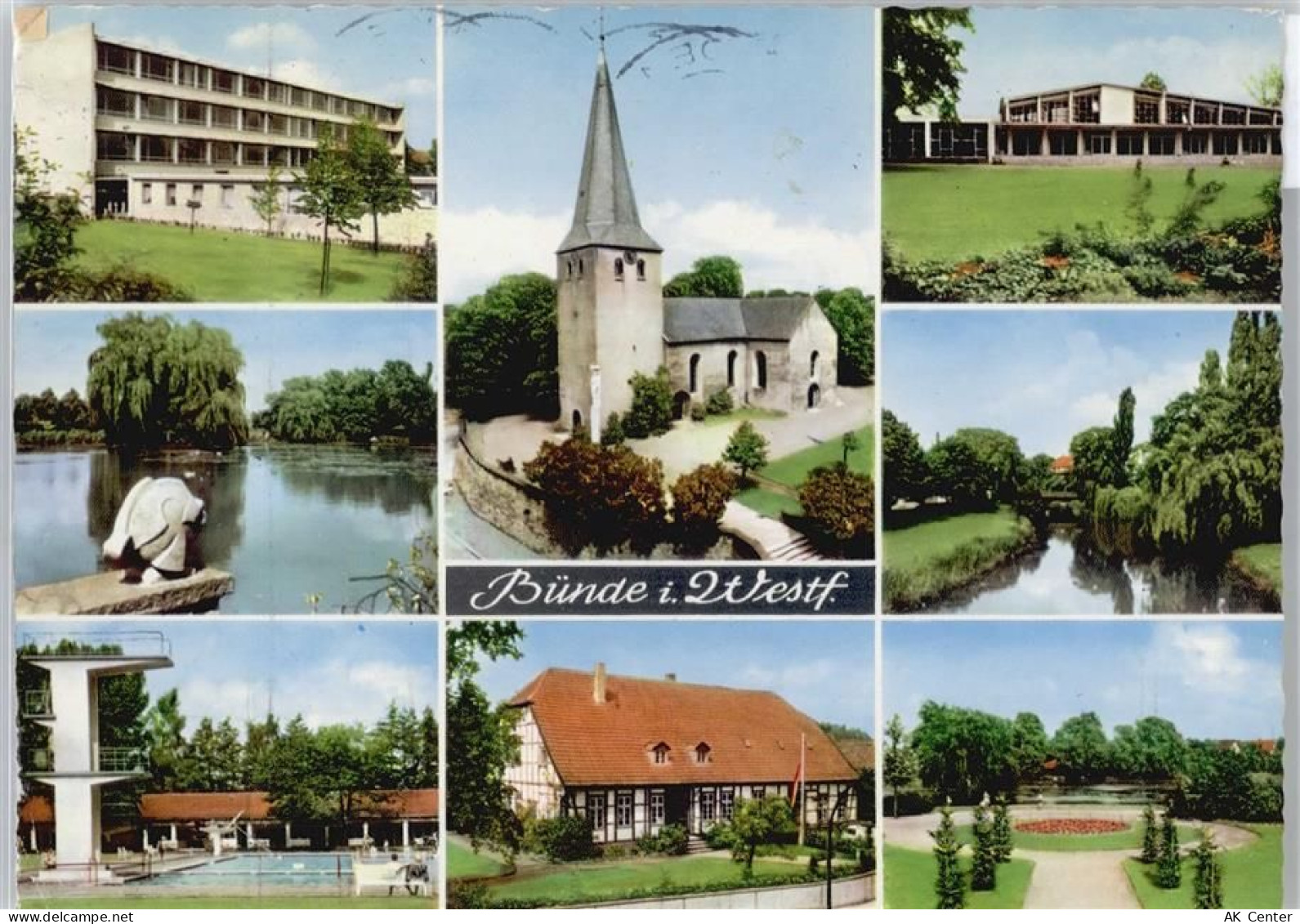32257 W4980 Bünde - Kirche Park Schwimmbad - 50550361