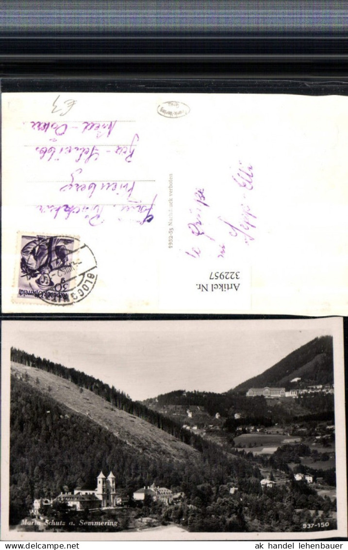 322957,Maria Schutz am Semmering Totale geg. Semmering