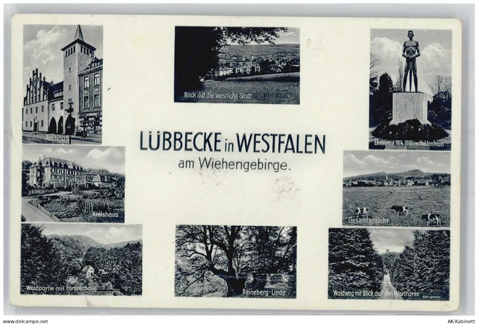 32312 W4990 Lübbecke , Westf - Rathaus Kreishaus Reineberg Linde Krieger... - 51663504