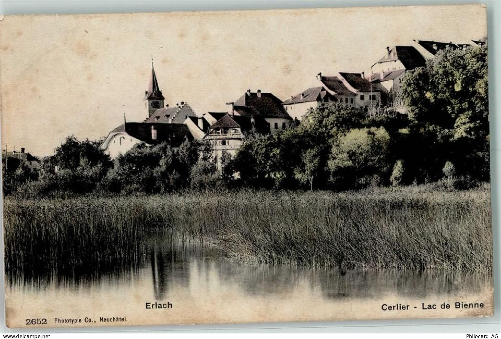 3235 Erlach 1907 Gebrauchsspuren Cerlier Lac de Bienne - 10217856