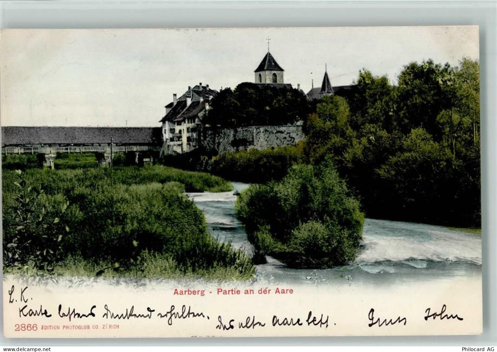 3270 Aarberg - 1907 Partie an der Aare - 13113565