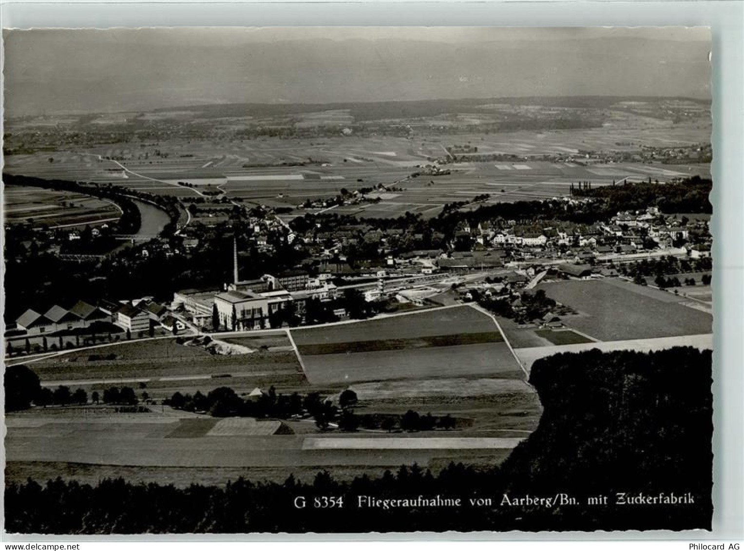 3270 Aarberg - Fliegeraufnahme mit Zuckerfabrik - 13132132