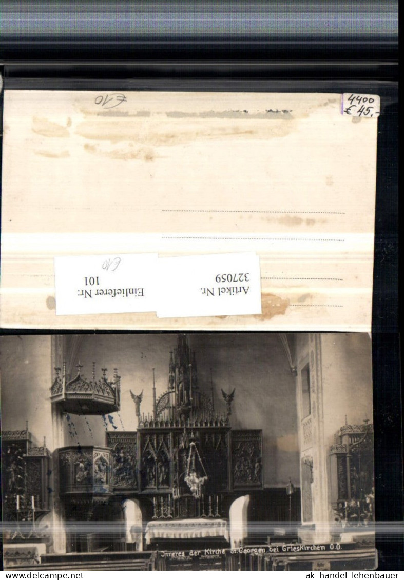 327059,St. Georgen b. Grieskirchen Kirche Innenansicht Kanzel Altar