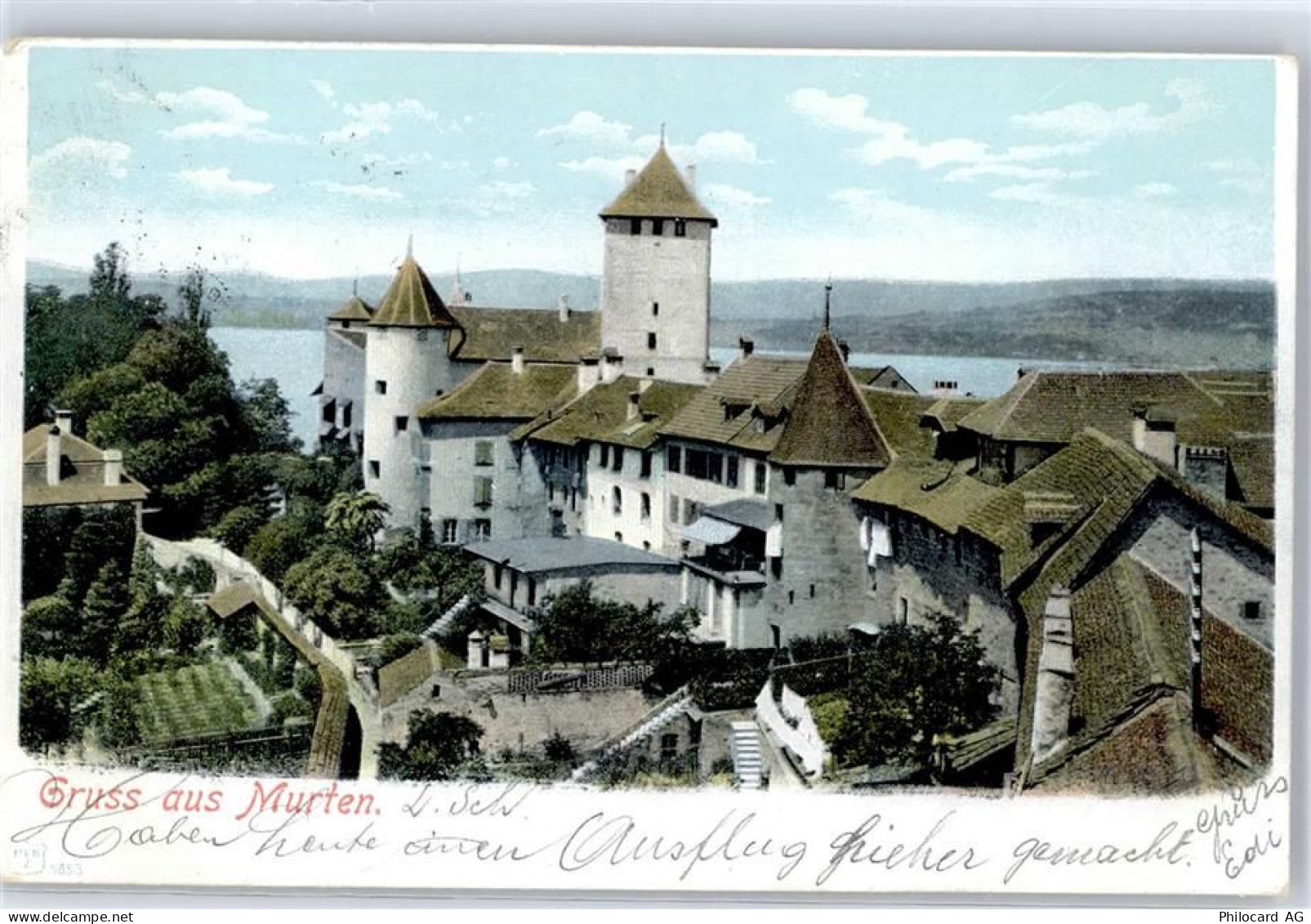 3280 Murten Morat 1903 Lithographie Gruß aus Murten - 51584136