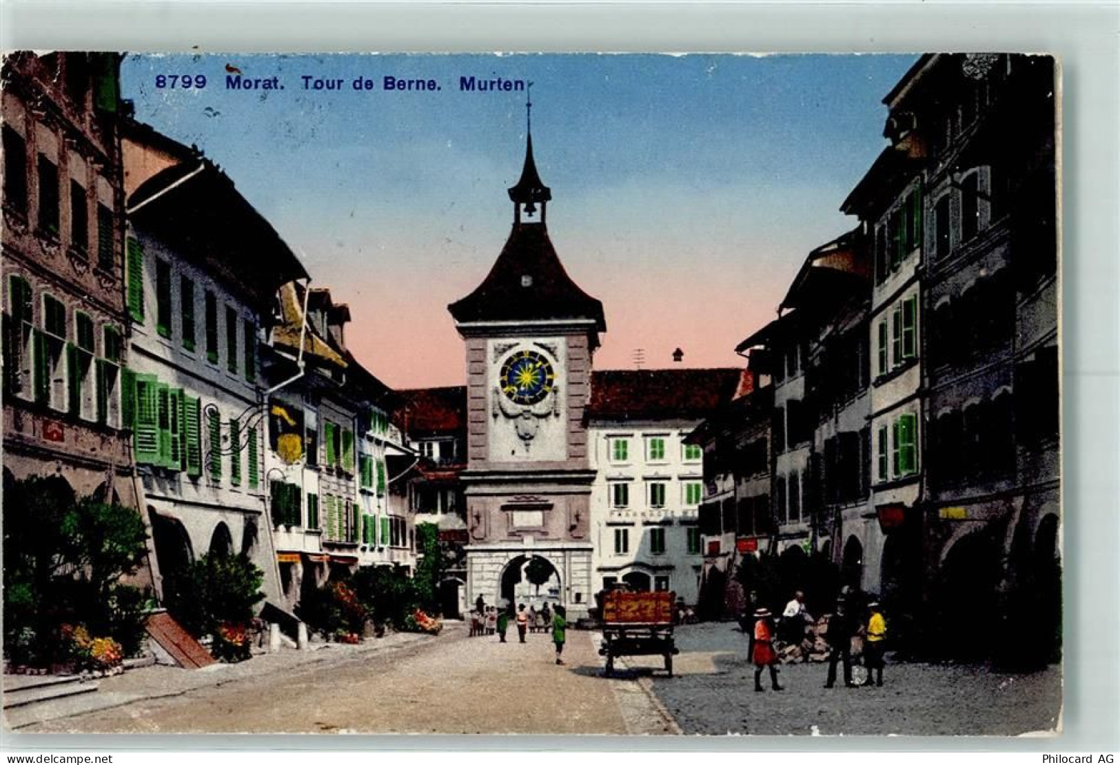 3280 Murten Morat 1920 Gebrauchsspuren Tour de Berne Murten - 10302256