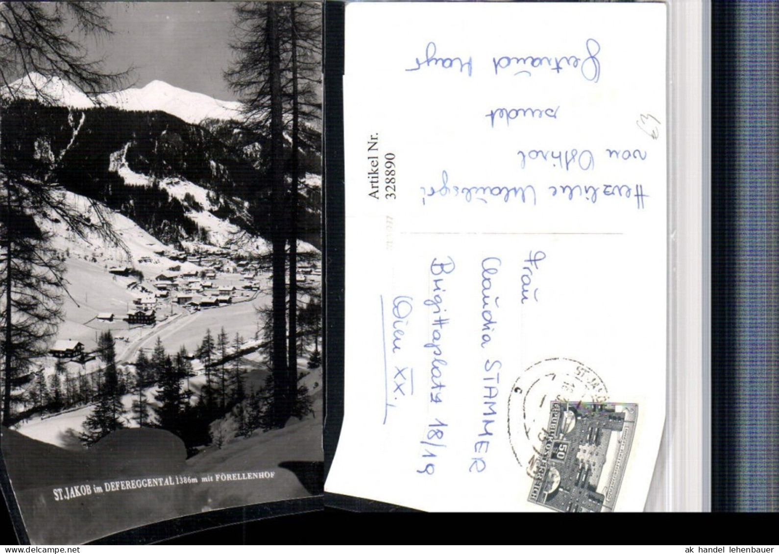 328890,St. Jakob im Defereggental Totale m. Forellenhof Bergkulisse Winterbild