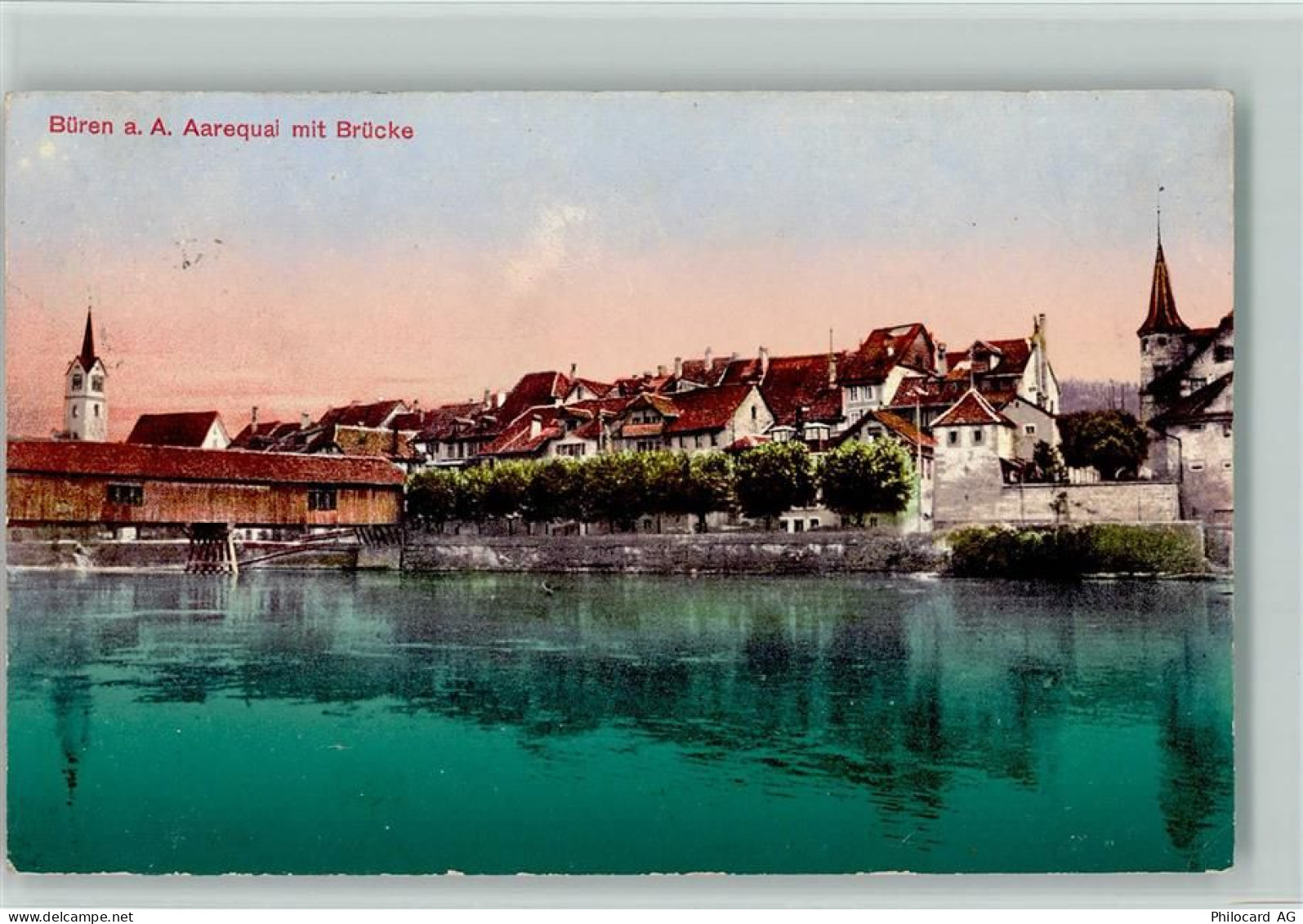 3294 Büren an der Aare - Aarequai mit Brücke - 13112517