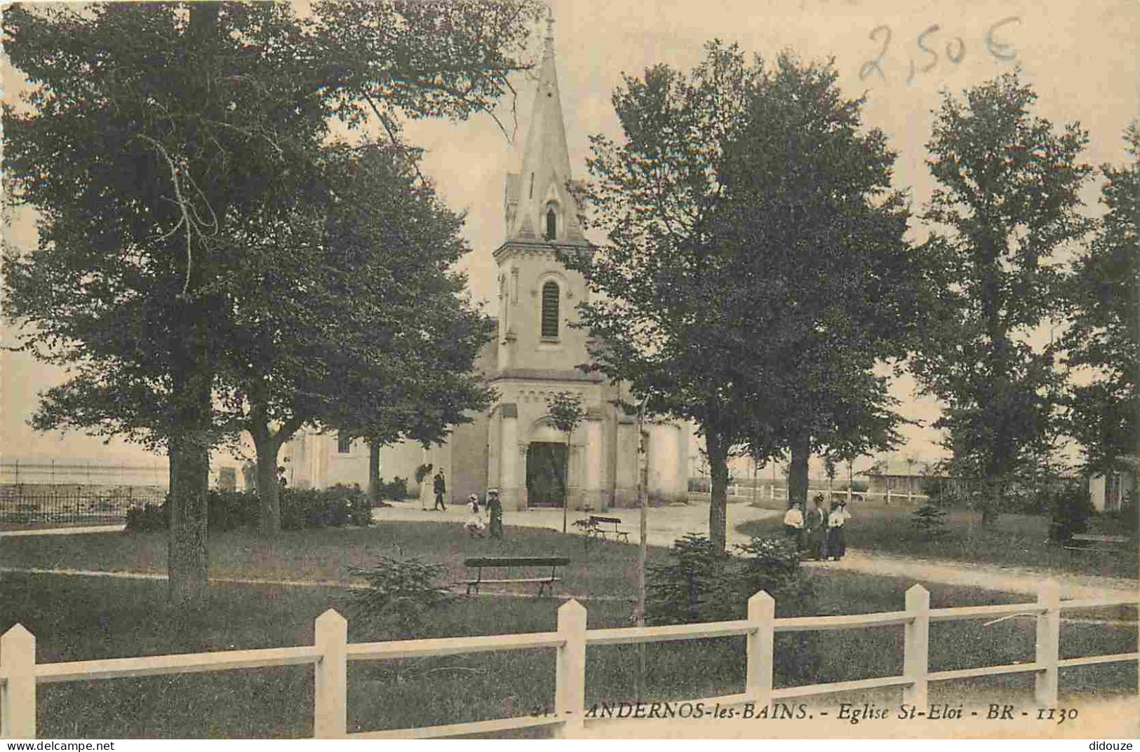 33 - Andernos les Bains - Eglise Saint Eloi - Animée - CPA - Voir Scans Recto-Verso