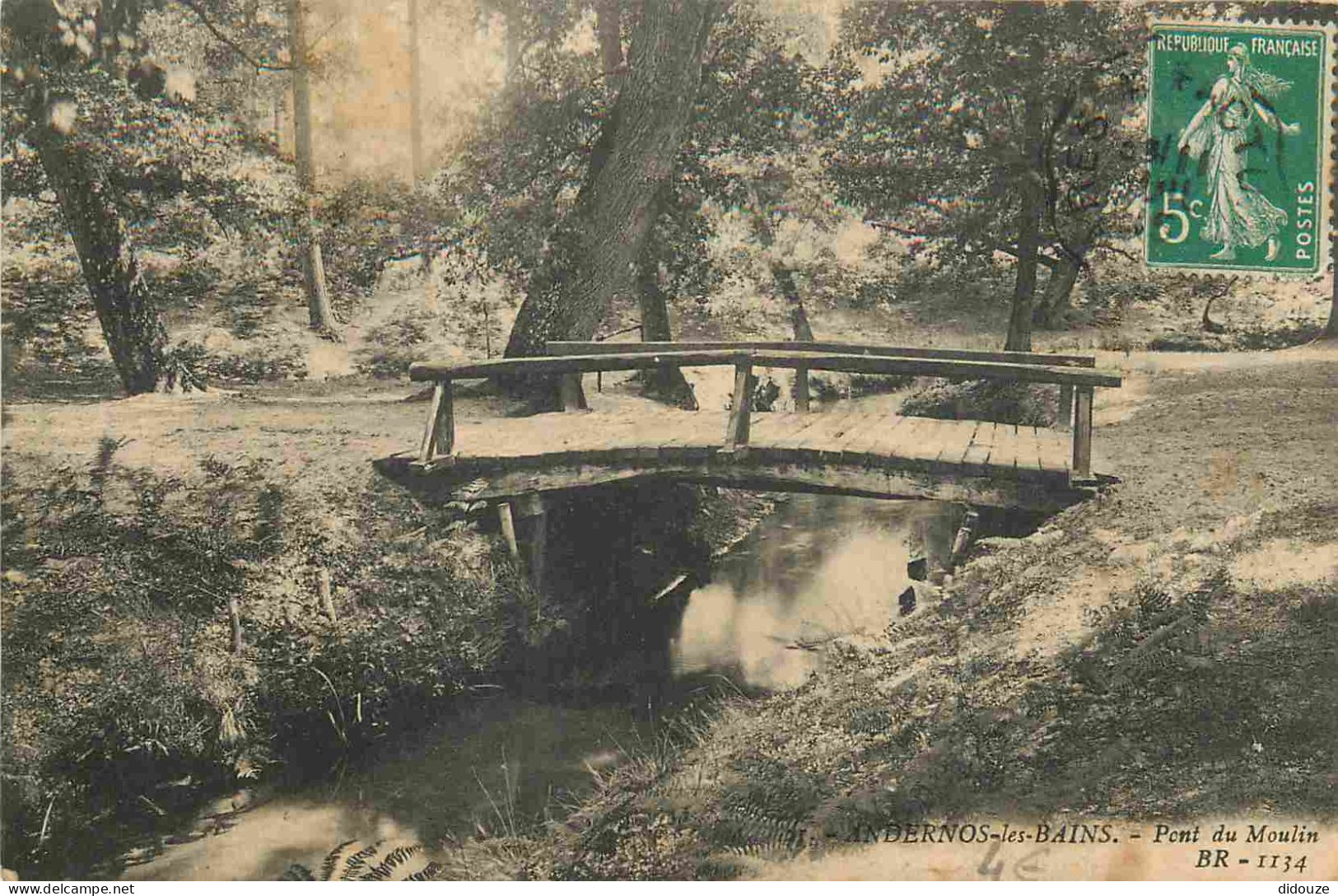 33 - Andernos les Bains - Pont du moulin - CPA - Oblitération - Voir Scans Recto-Verso