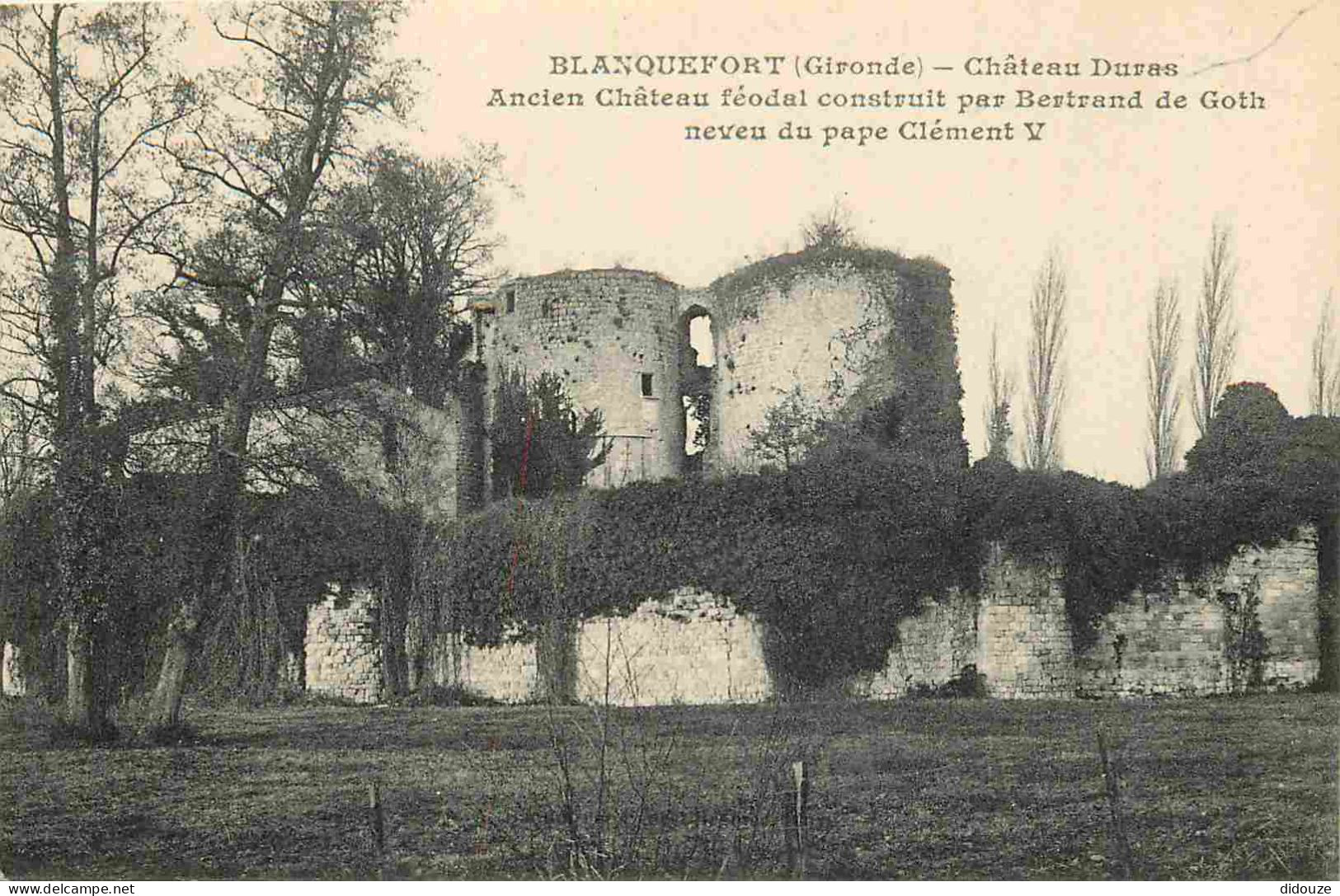 33 - Blanquefort - Château Duras - ancien château féodal - CPA - Voir Scans Recto-Verso
